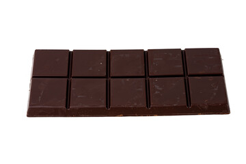 Photo of chocolate bar taken with a high-resolution camera using the focus-stacking technique on a white background.