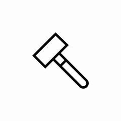 simple hand hammer icon sign vector