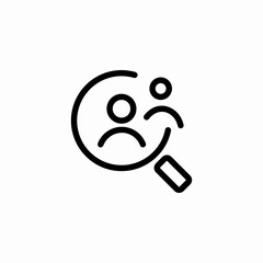 user search magnifying glass icon sign vector