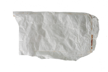 Photo of foil paper taken with a high-resolution camera using the focus-stacking technique on a white background.