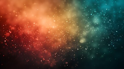 Abstract Fluid Blurred Gradient Background Orange Teal Particles