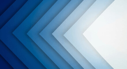 Obraz premium Abstract Gradient Overlapping Layers of Cool Blue Tones Forming an Arrow Shape Pointing to the Right with Subtle Texture Effects