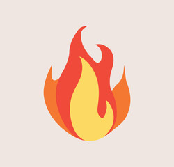 Fire illustration simple drawing