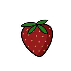 strawberry on white background