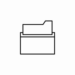 simple document folder icon sign vector