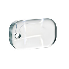 Transparent id tag isolated on transparent background