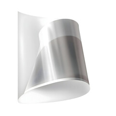 Transparent rolled sheet modern design conceptual illustration