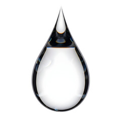 Transparent water droplet illustration