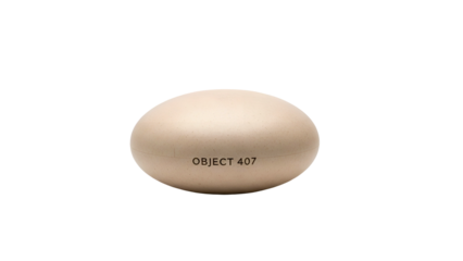 Single egg in the darkness, marked "OBJECT 407