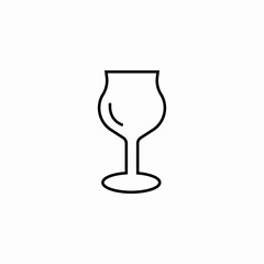 stemmed wine glass icon sign vector