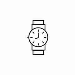 wrist time piece icon sign vector