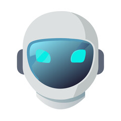modern robot head icon 