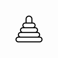 conical ring toy icon sign vector