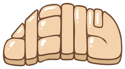 Hello word in shiny 3D graffiti bubble letter font style