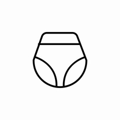 simple women's underwear icon sign vector