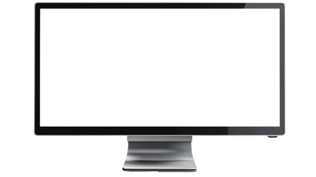 Laptop computer with blank screen isolated on transparent background Remove png
