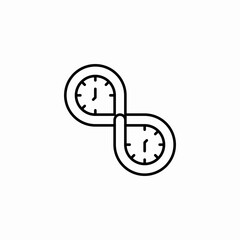 infinite time clocks icon sign vector