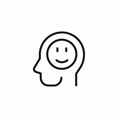 happy mind state icon sign vector