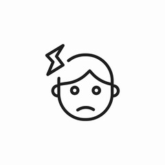 headache sad icon icon sign vector