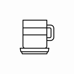 striped ceramic mug icon sign vector
