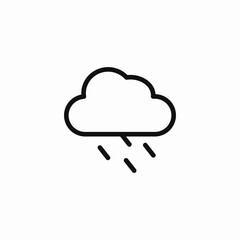 rainy cloud icon icon sign vector