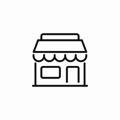 storefront building front icon sign vector
