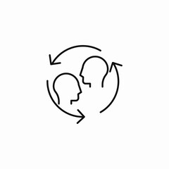 two people talking icon sign vector