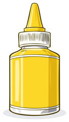 Yellow Glue Bottle Container for Craft Projects and Adhesive Application
