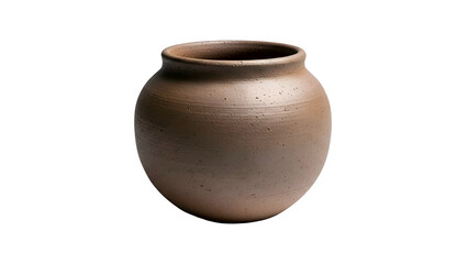 Round ceramic pot with a slightly flared lip on black