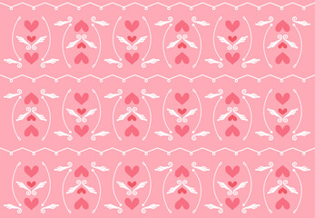 可愛いハートのロマンティック壁紙素材