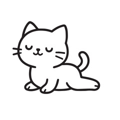 Meditation Cat Vector Design