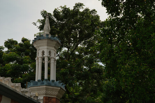Architectural detail of the interior of the minaret of the Jamek Mosque in Kuala Lumpur, Malaysia
 