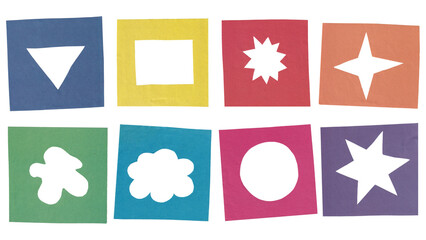 set of paper cut shapes 