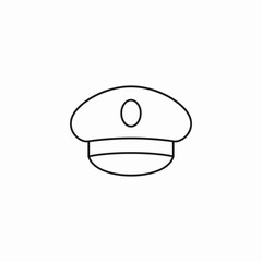 pilot officer hat icon sign vector