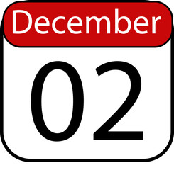 Mark your calendar with this bold December 2nd date reminder, perfect for planning and important announcements.