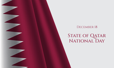 State of Qatar National Day Background Design.