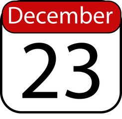 Mark your calendar for December 23rd with this bold, clear date reminder graphic perfect for any event planning or holiday countdown