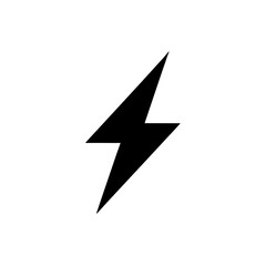 lightning icon on white background