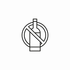 no alcohol prohibited icon sign vector