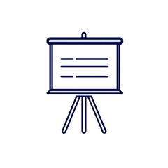 Presentation screen icon on transparent background for business and technology concepts