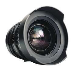 Professional camera lens isolated on transparent background