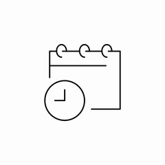 scheduled event time icon sign vector