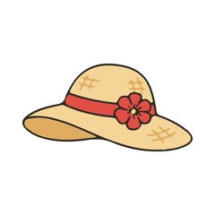 beach hat vector illustration design