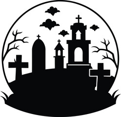 vector-black-silhouette-of-a-scary-cemetery-landsc.eps