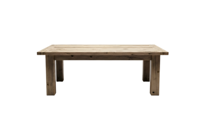 Rustic wooden table isolated on a plain black background