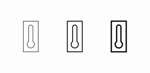 oral temperature strip icon sign vector