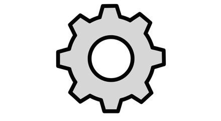 Gear Icon Symbol of Mechanics and Engineering.