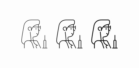 veterinarian doctor syringe icon sign vector