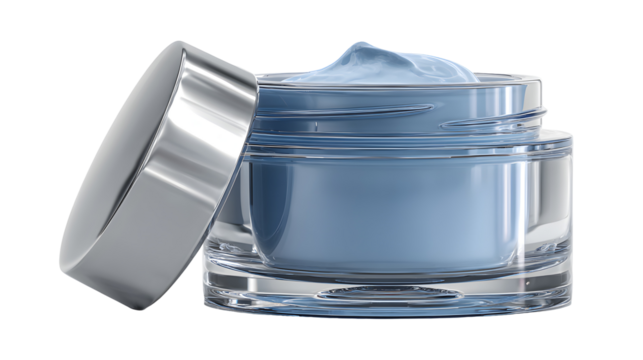 White Face Cream Jar isolated on transparent background Remove png