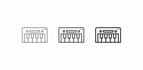 small digital keyboard icon sign vector